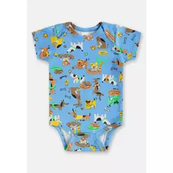 Body para Bebê Menino em Suedine Up Baby