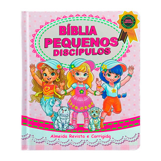 Bíblia Pequenos Discípulos | ARC | Letra Normal | Capa Dura Rosa | Edição Ampliada em Oferta na Shopee