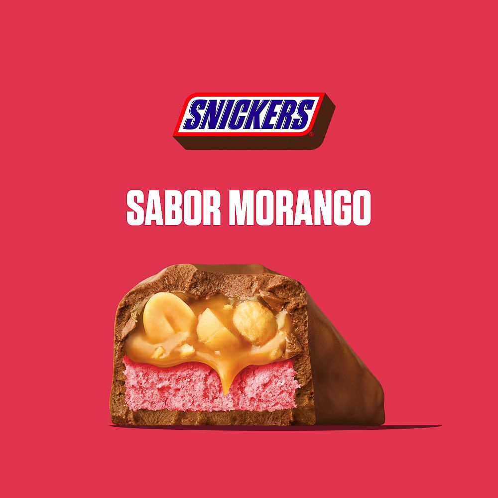 Detalhes do Chocolate Snickers Morango 42g
