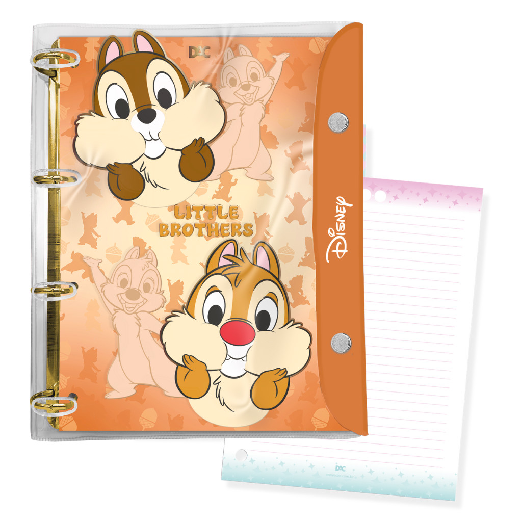 Fichário Universitário PVC Cristal 10 Divisórias Tico e Teco 192 fls - DAC em Oferta na Shopee