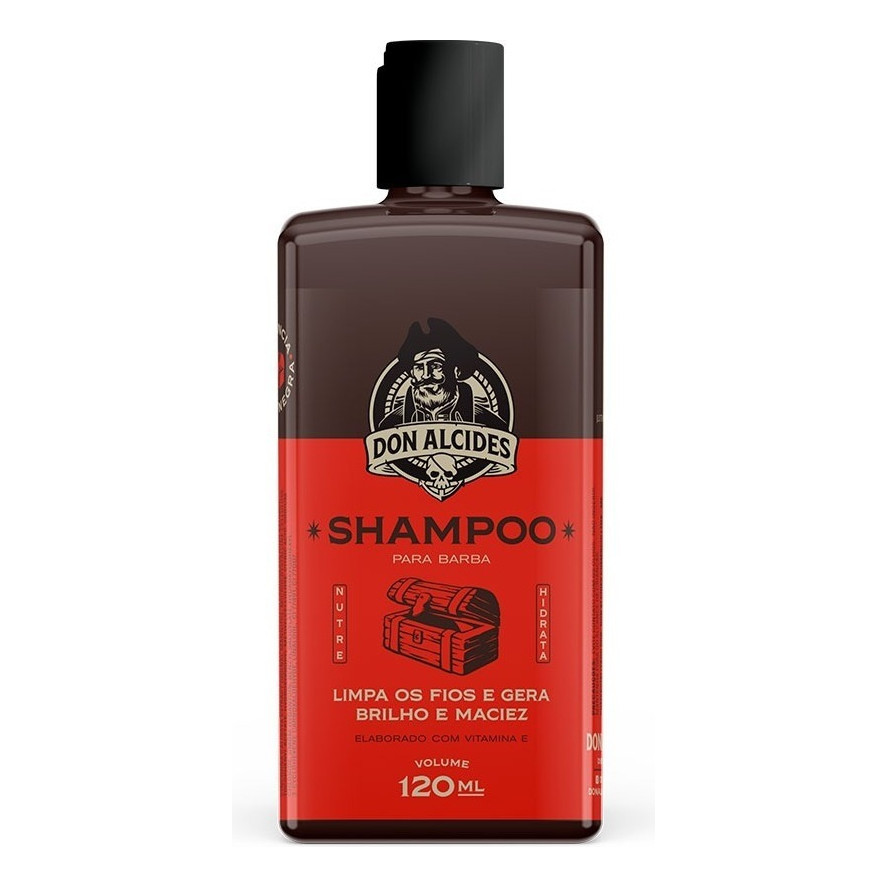 Shampoo para Barba Don Alcides 140ml Barba Negra de 120mL 120g