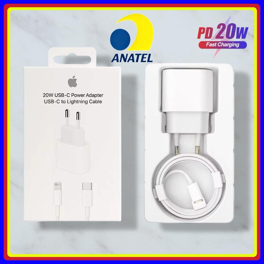 Kit Carregador iPhone Turbo 20W PD USB C Tipo-C + Cabo Lightining Para iPhone Carga rápida