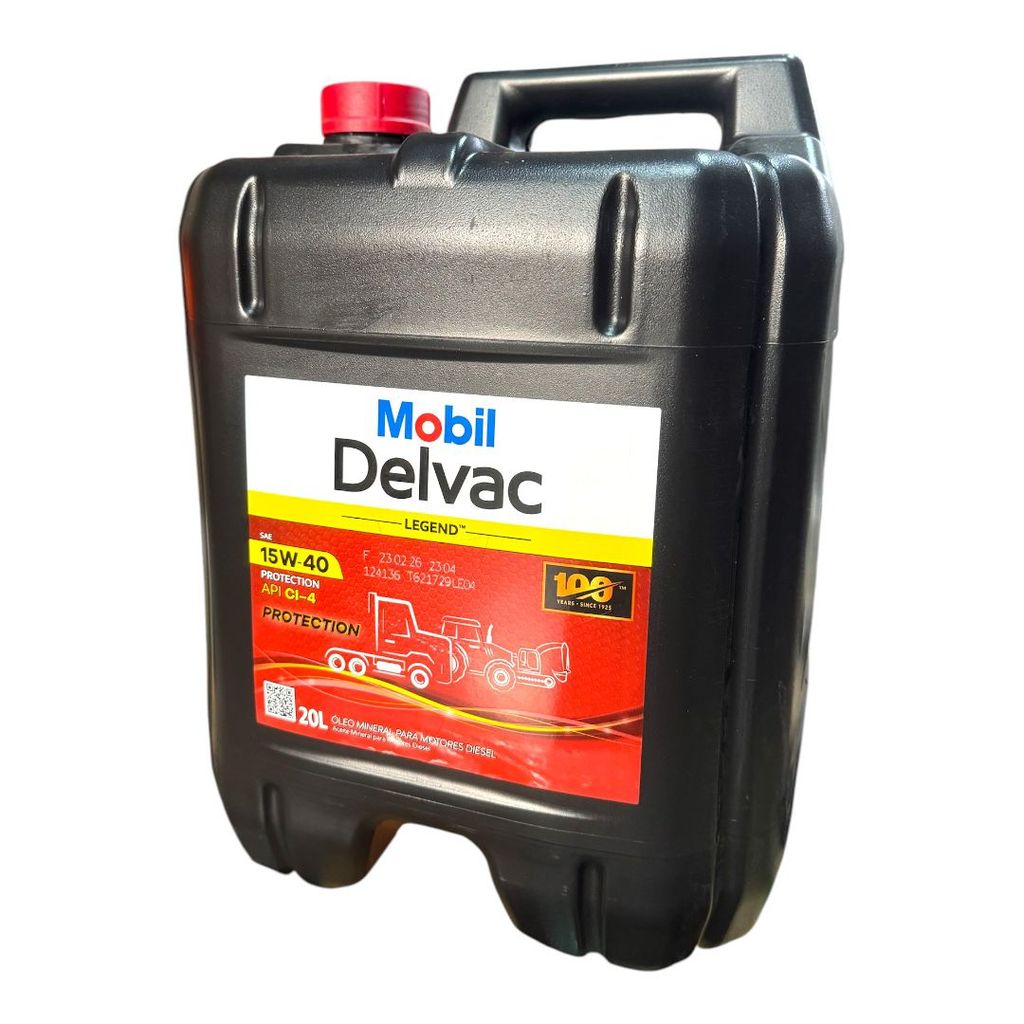 Óleo Motor Diesel Mobil Delvac Legend 15W40 API CI-4 Mineral Balde 20 Litros Caminhão