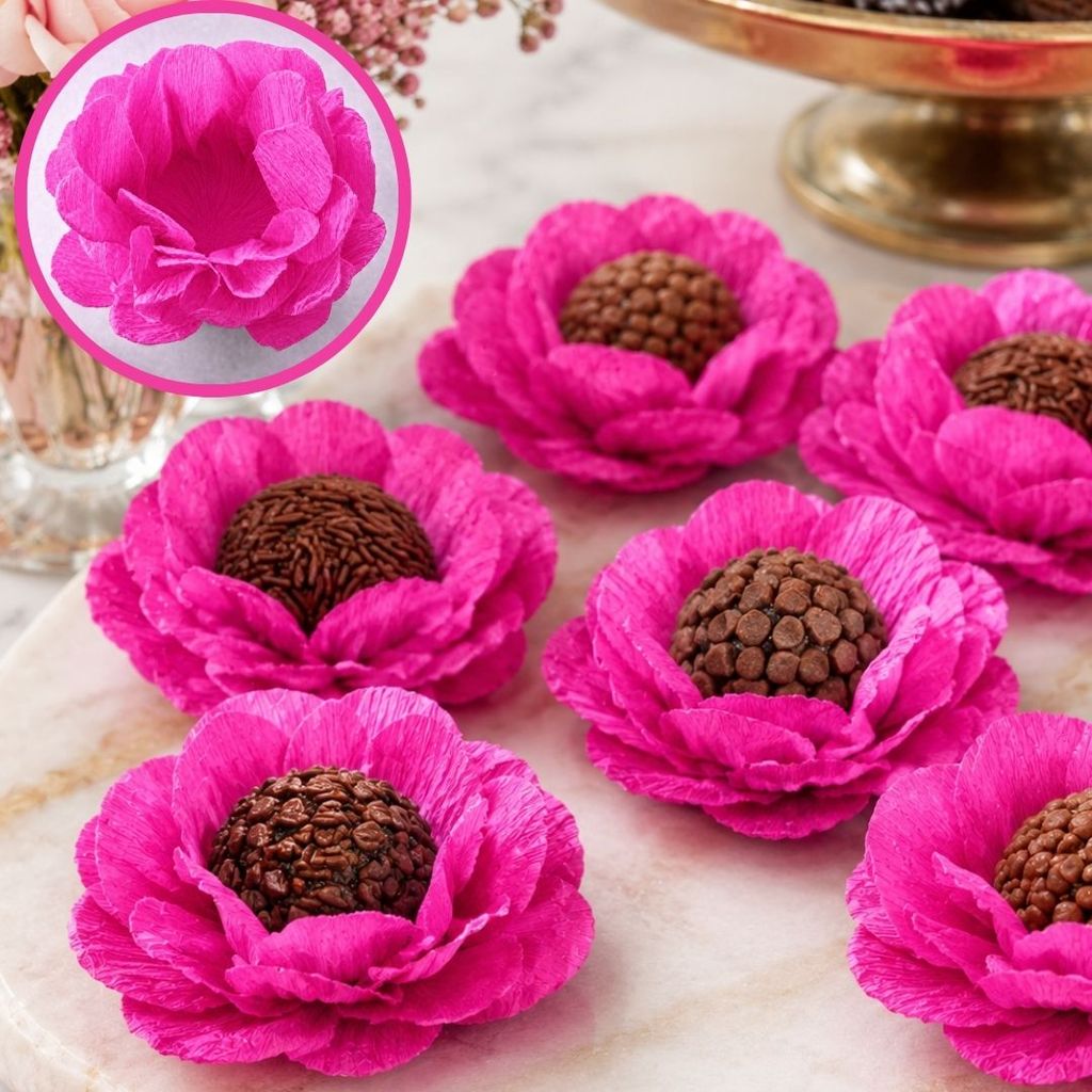40~200 FORMINHAS PARA DOCES FINOS CREPOM PINK (CHOCO)