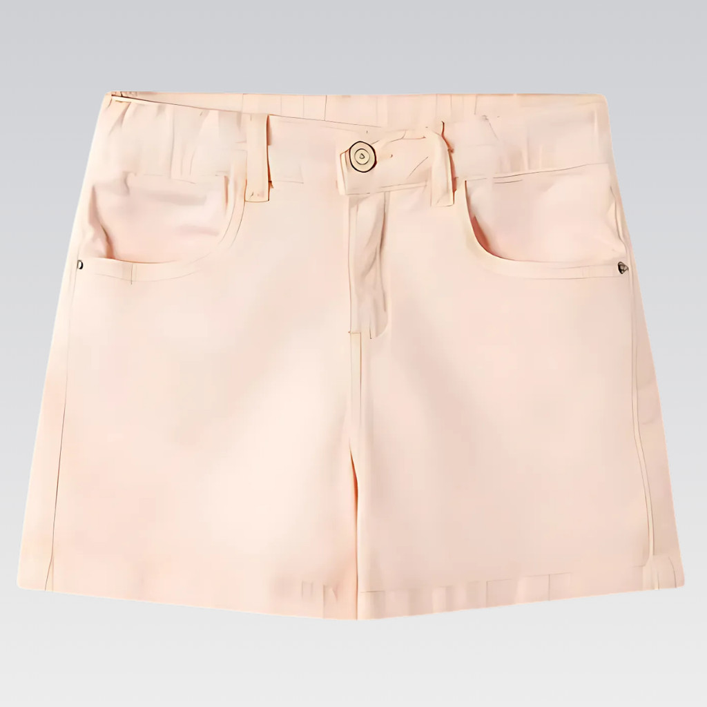 Shorts Infantil Menina Sarja HERING Original Roupas Femininas Moda Conforto Qualidade Versátil