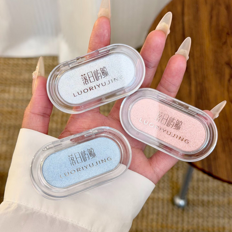 LUORIYUJING Mini Purê De Batata Com Alto Brilho Água Pele Iluminando Fino Espumante Perolado Natural Estereoscópico Pale