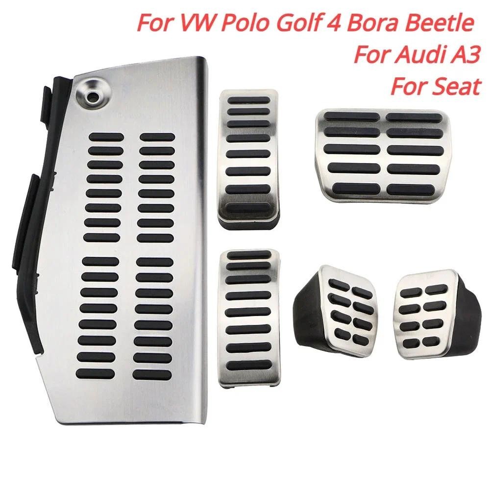 Pedal Do Carro Almofada De Aço Inoxidável Descanso Para Os Pés Volkswagen Polo VW Golf 4 Bora Beetle RSi GTI R32 Audi A3