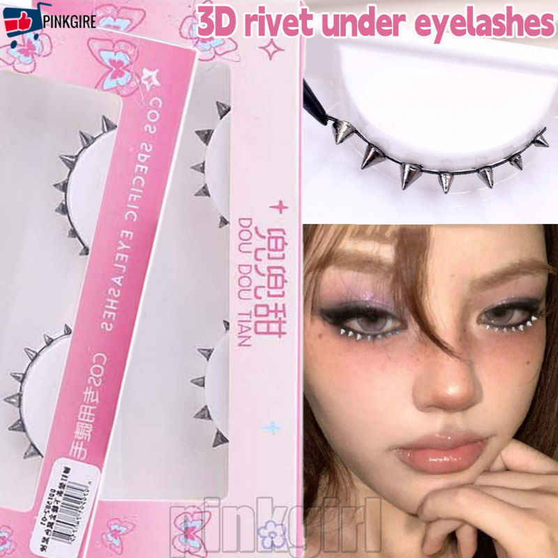 [Rdy Stk] 3/1 Pares De Cílios Postiços Com Rebite 3D-Enxertados-Ondulação , Fofo , Natural-Ferramenta De Maquiagem Para