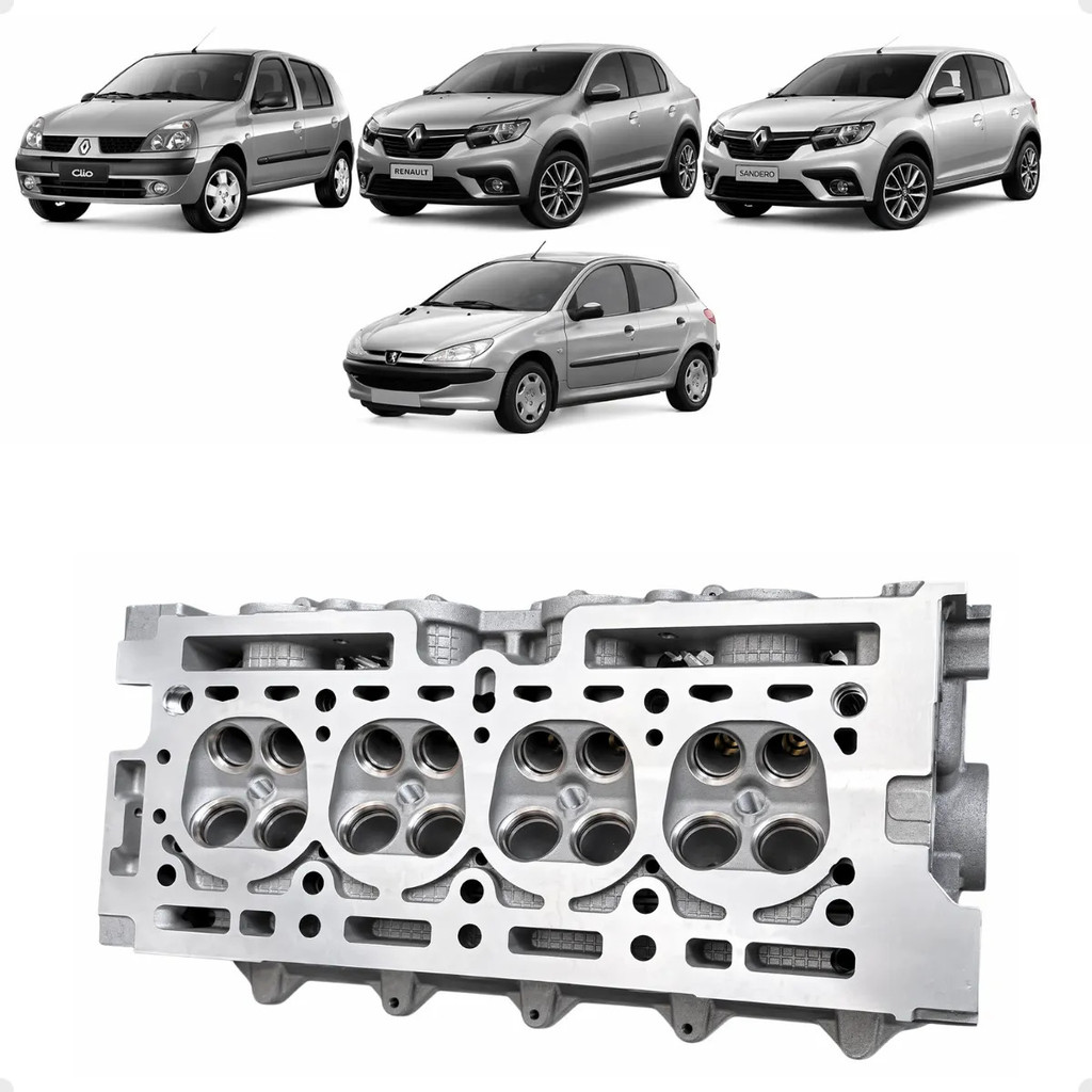 Cabecote 206 Clio Logan Sandero 1.0 16v D4d 2006 2008 2010