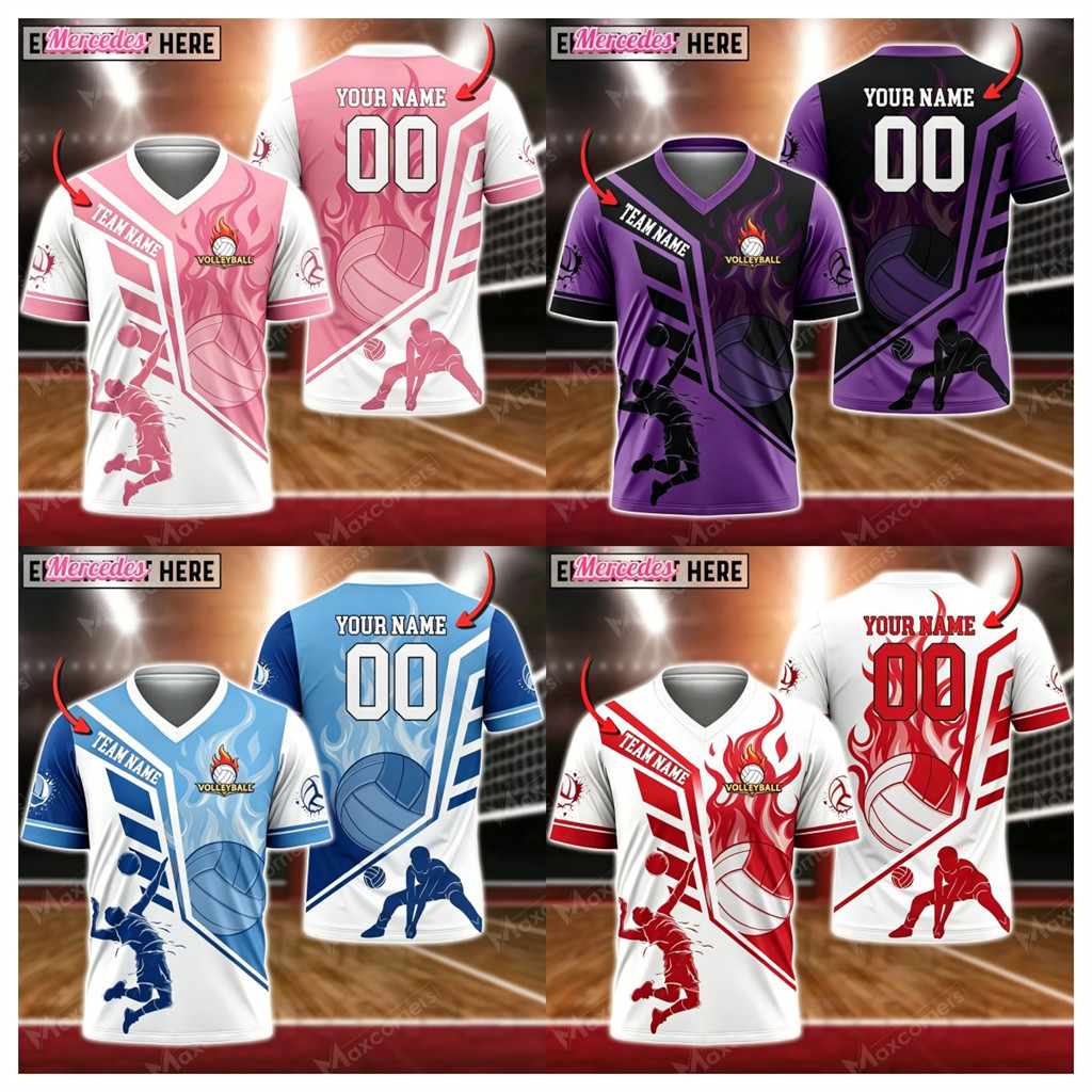 Nome E Número Personalizados Gratuitos , Novo Desgaste De Vôlei , Verão , Masculino Feminino , Camisa De Treinamento , U