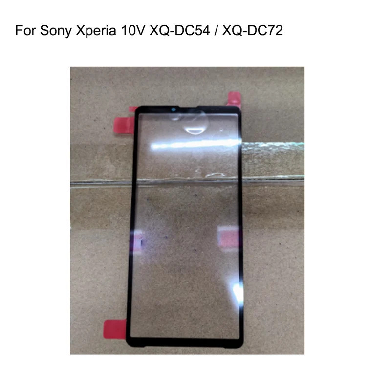 Para Sony Xperia 10V XQ-DC54 / XQ-DC72, lente de vidro LCD frontal, tela sensível ao toque, painel externo de vidro sem