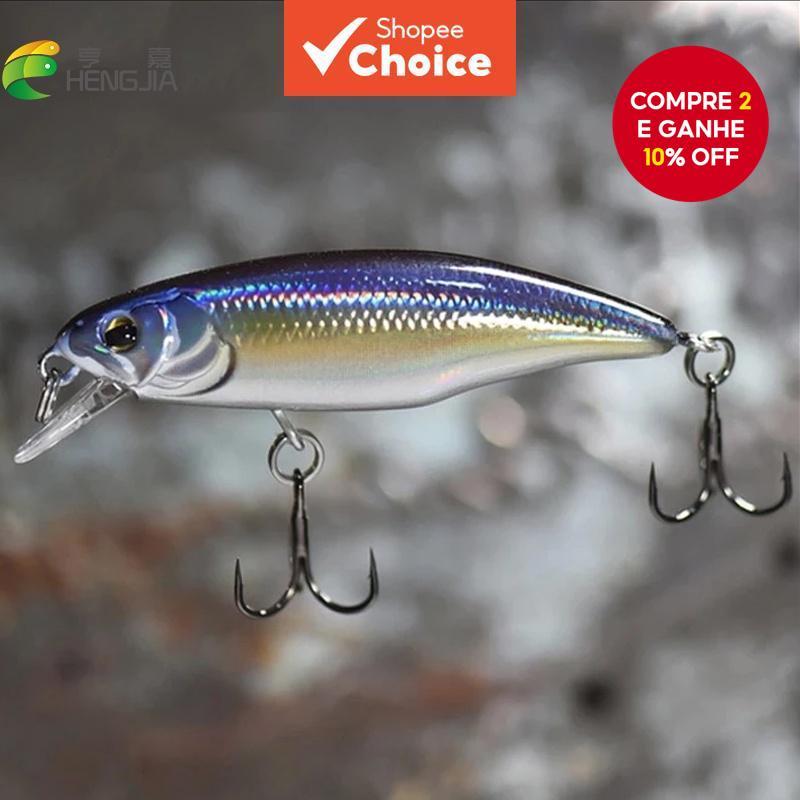 HENGJIA 1 Pacote Pequena Isca De Pesca 60mm 4.3g Minnow Afundado Mini Olho 3D Artificial De Água Salgada Doce em Oferta na Shopee