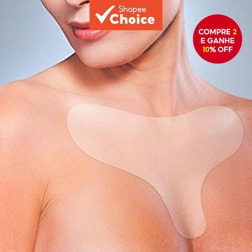 Adesivos de Silicone em T, reutilizáveis, reduzem rugas, alisam a pele e previnem o envelhecimento para mulheres. em Oferta na Shopee