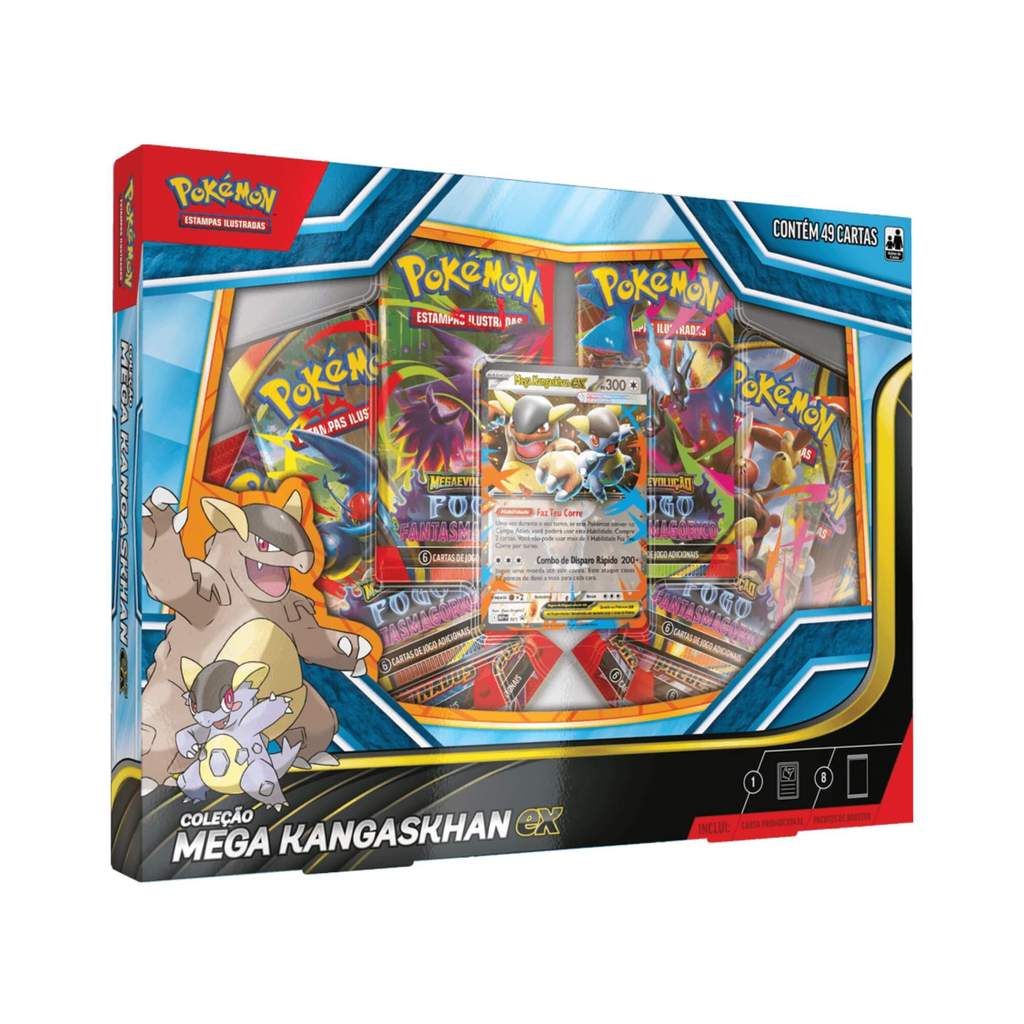 Box Pokemon TCG Coleção Mega Kangaskhan EX Copag - 36059 Box Pokemon TCG Coleção Mega Kangaskhan EX Copag - 36059