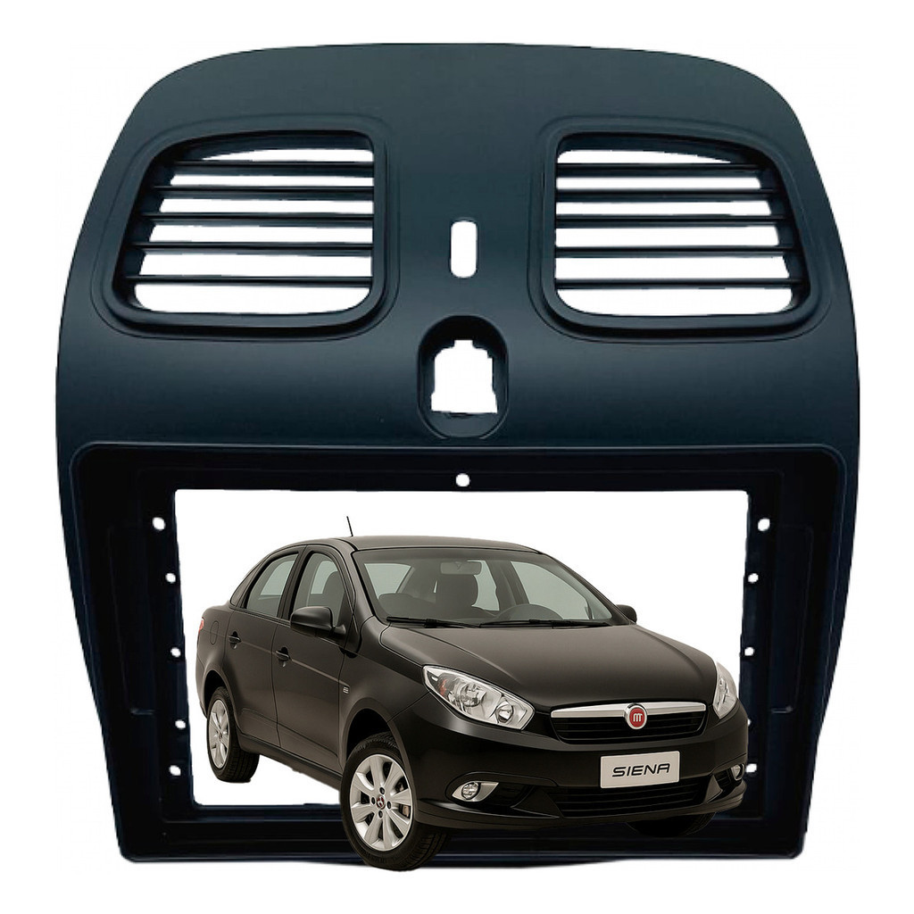Moldura 9" Flutuante Grand Siena 2012 A 2021 e Palio Sporting 2012 A 2017 Para Multimídias