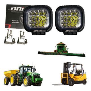 Par Farol De Trabalho Retangular 48w 9 A 48vdc Construído em Alumínio em Oferta na Shopee