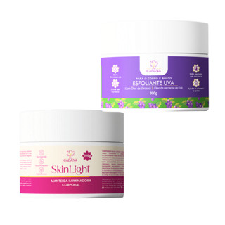 Kit SkinLight Iluminadora 200g + Esfoliante Uva 300g Fio Cabana | Hidratação Clareamento Renovação em Oferta na Shopee