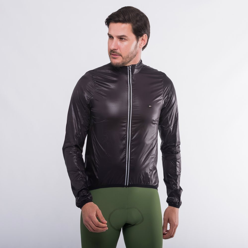 Jaqueta Corta Vento Esportiva Ciclismo Masculino Pro Preto | Marcio May Sports