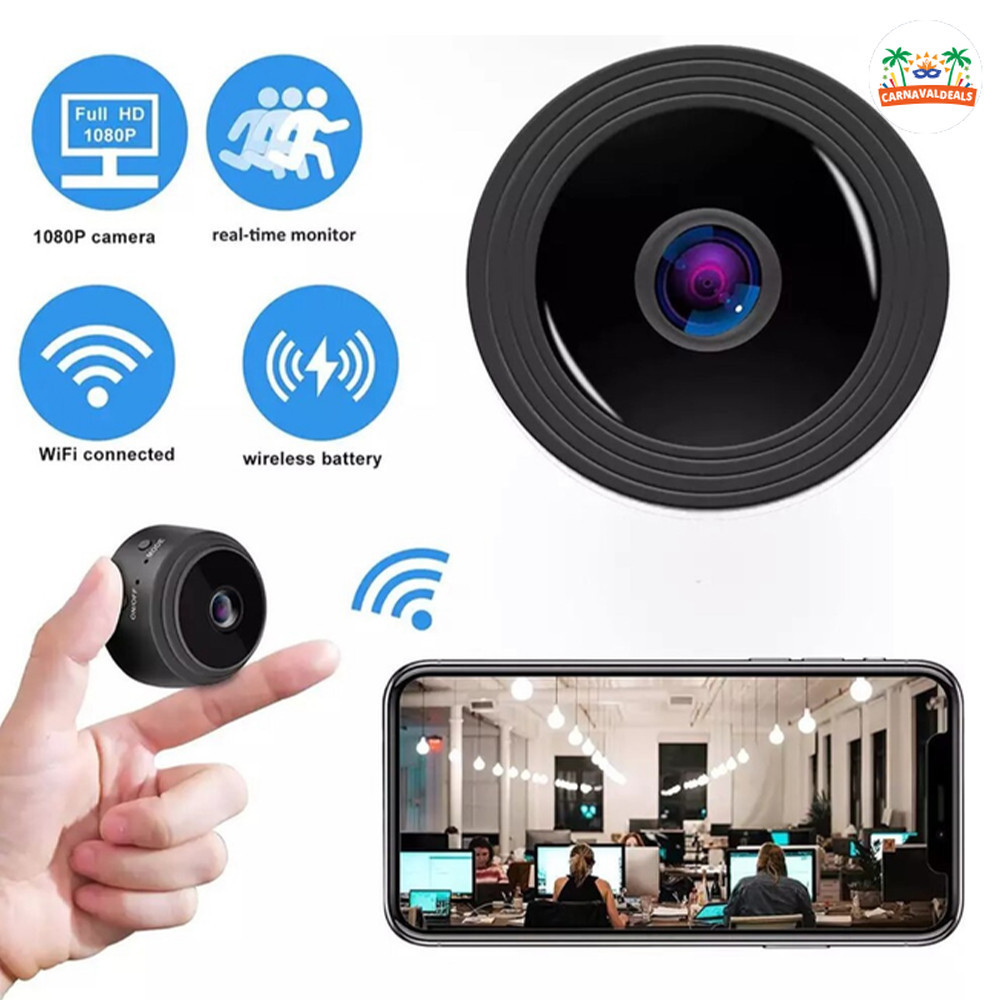 Kit 4 Cameras A9 HD Visão Noturna Wifi Câmera 1080P Sem Fio Vigilância e Segurança A9