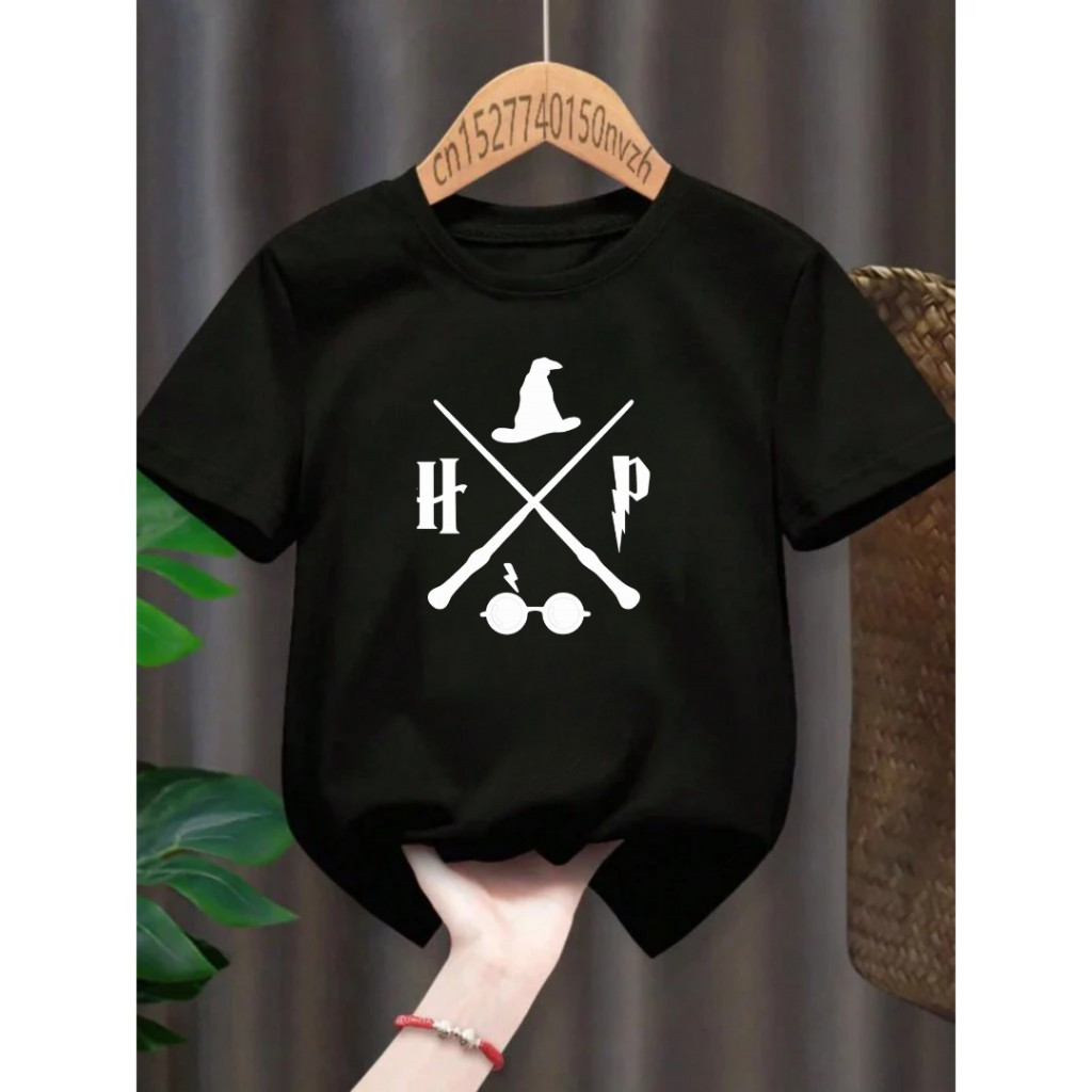 Camiseta Camisa Infantil Juvenil Harry Potter Varinha Camisa Adulto 100% Algodão