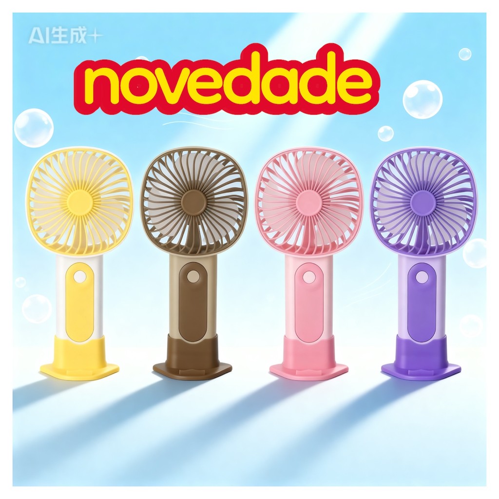Inova Mini Ventilador Portátil Mão/mesa Recarregável Usb Com Adesivo E Suporte