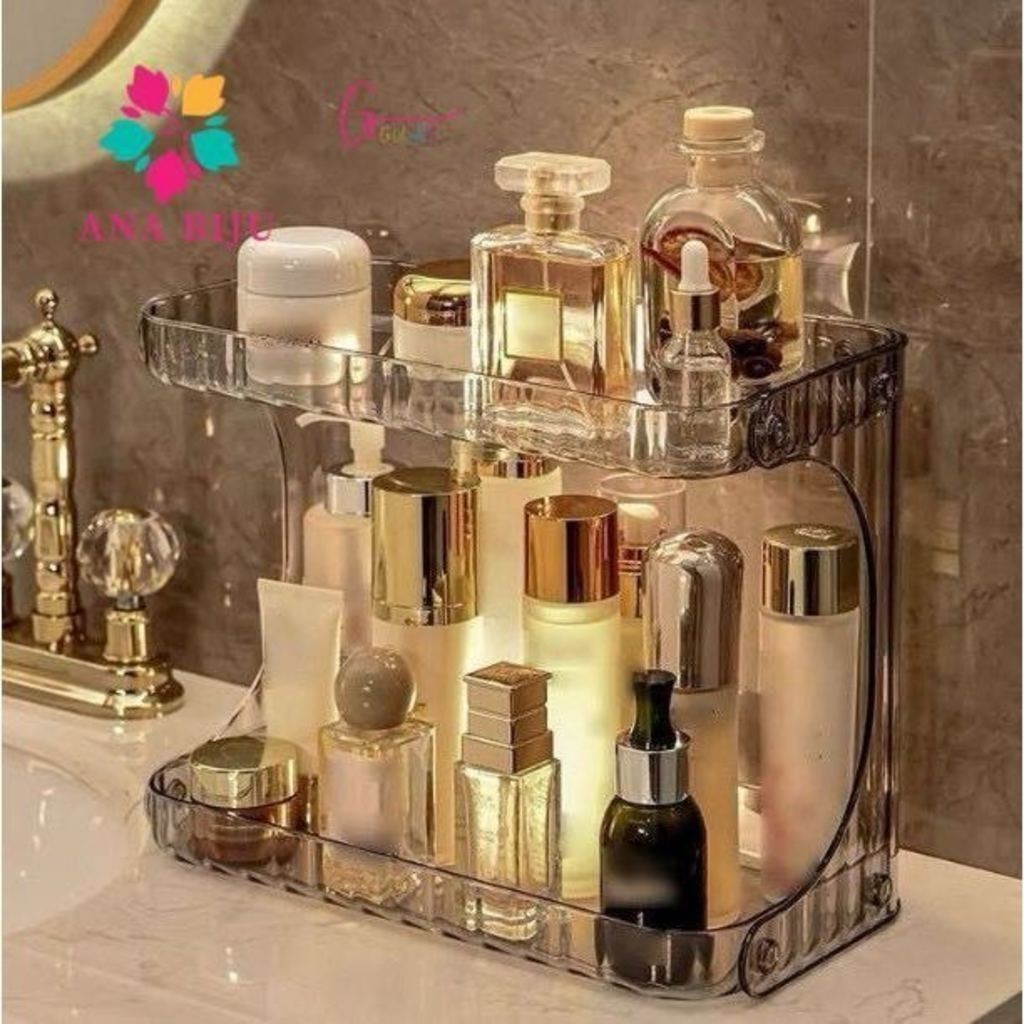 ANA1108 Organizador Prateleira Diamante Acrílico Porta Maquiagem Beleza linhas