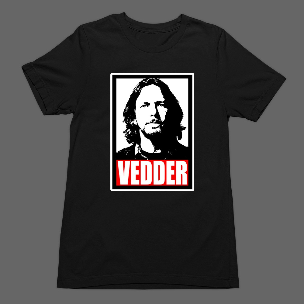 [Camiseta Premium em Algodão Puro]SISI Camiseta Básica T-Shirt Eddie Vedder Cantor Banda Pearl Jam Rock Grunge Unissex