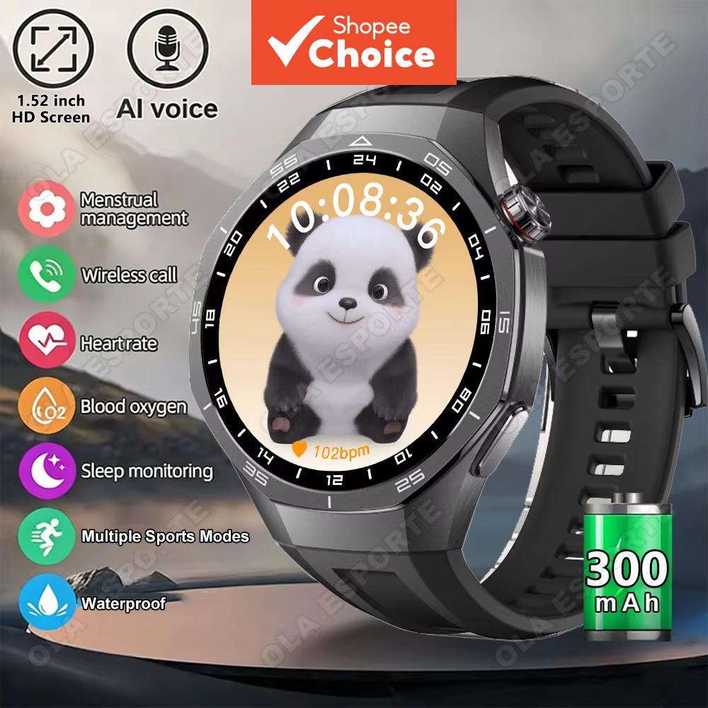  Novo Smartwatch 5 para Homens Tela 1.52 Touch Full HD Bluetooth Chamada Monitor de Saúde Smartwatch Feminino à Prova