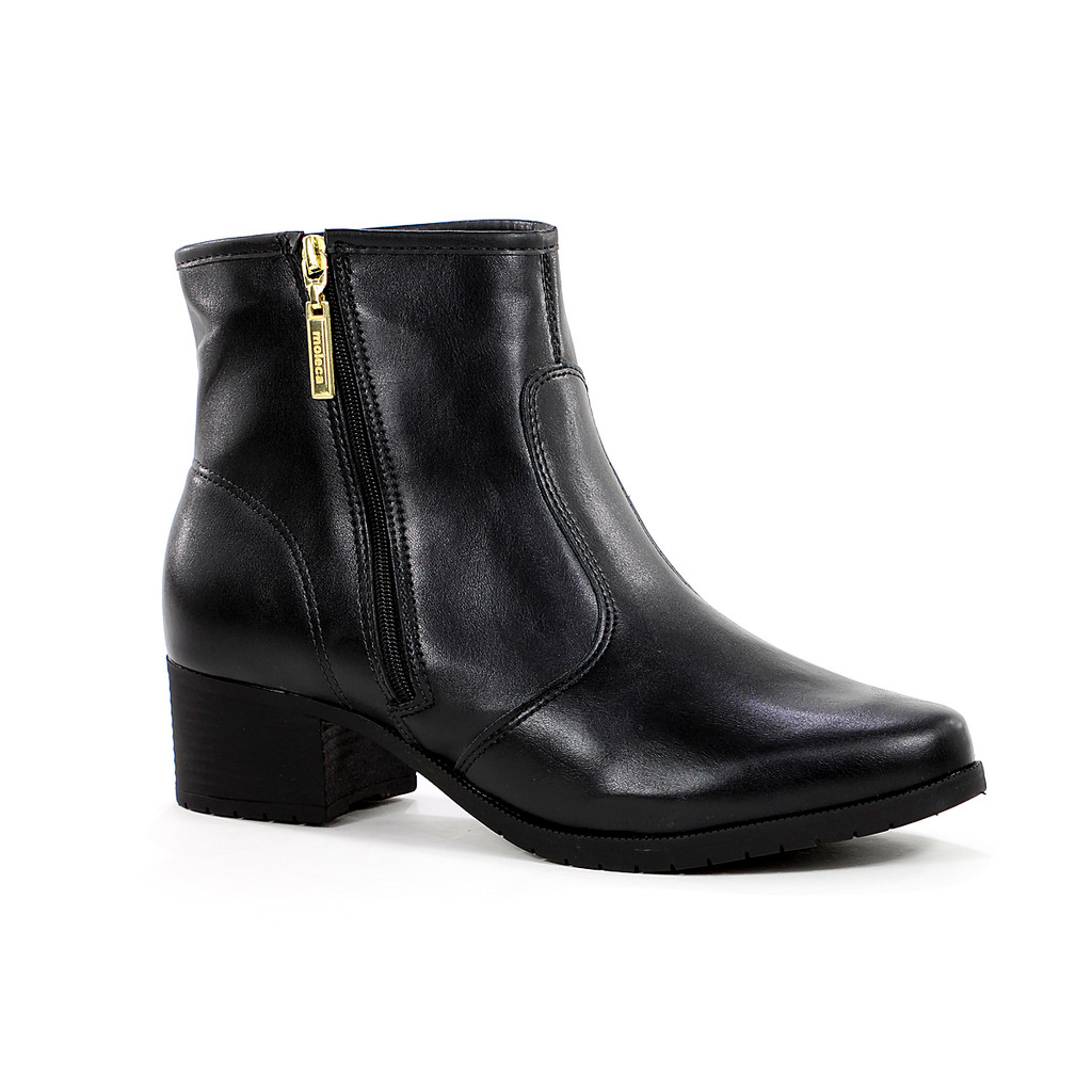 Bota Moleca Genebra Salto Baixo Preto - Feminino