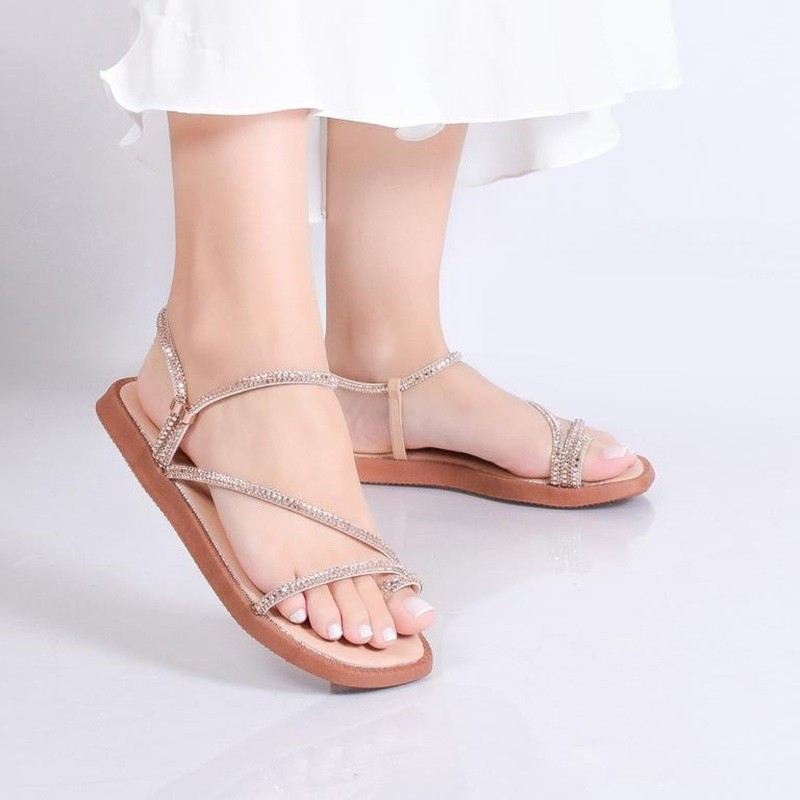 SANDALIA Rasteira Feminino Flat Confortável Sandália Moderna Moda Plataforma Papete Feminina