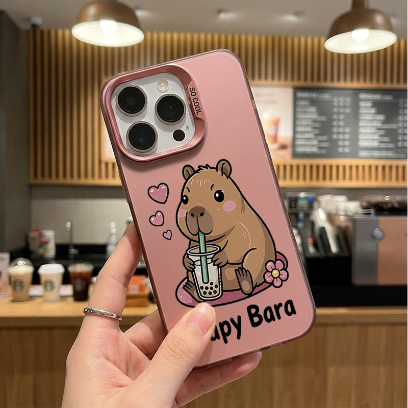 Capy Bara Dos Desenhos Animados Fosco Caso De Telefone Para Redmi 10 12C 13C 9A A2 3 Nota Pro 4G 5G Xiaomi Poco IMD