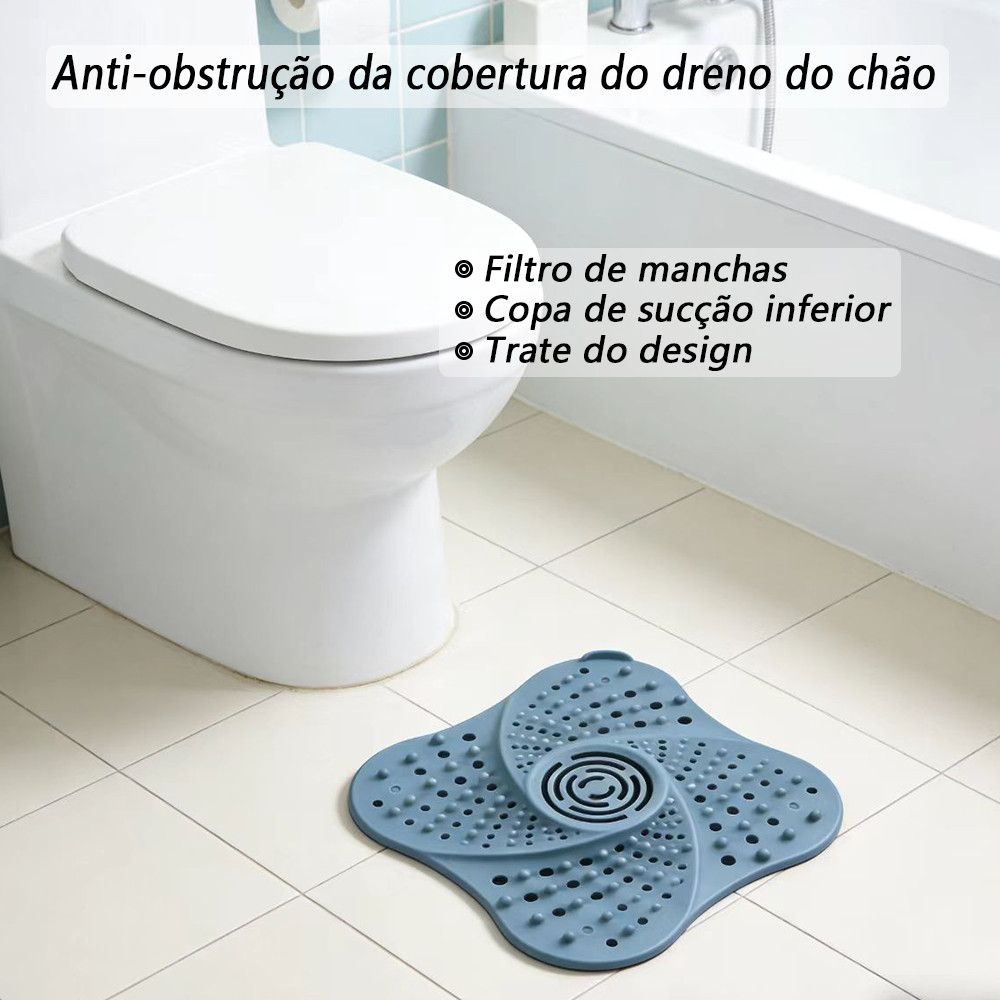 Tampa de silicone para ralo universal filtro base com ventosa anti insetos anti entupimento design de alça pia banheiro