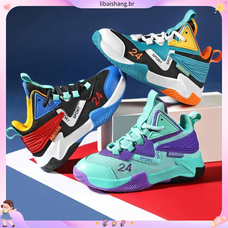 kit tênis infantil masculino tênis infantil masculino Sapatos para meninos 2024 Novos tênis de basquete para crianças
