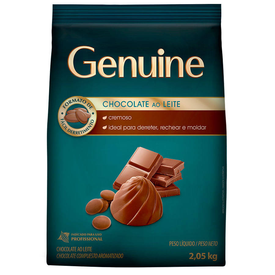 Chocolate Ao Leite Nobre Gotas 2,05kg Genuine