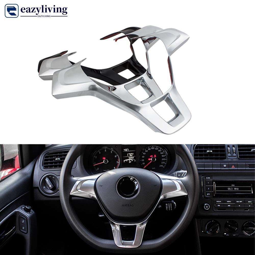 EAZYLIVING Interior Do Carro Volante Capa Guarnição Adesivo Acessórios Para Volkswagen VW Golf 7 GTI MK7 POLO 2014 2015