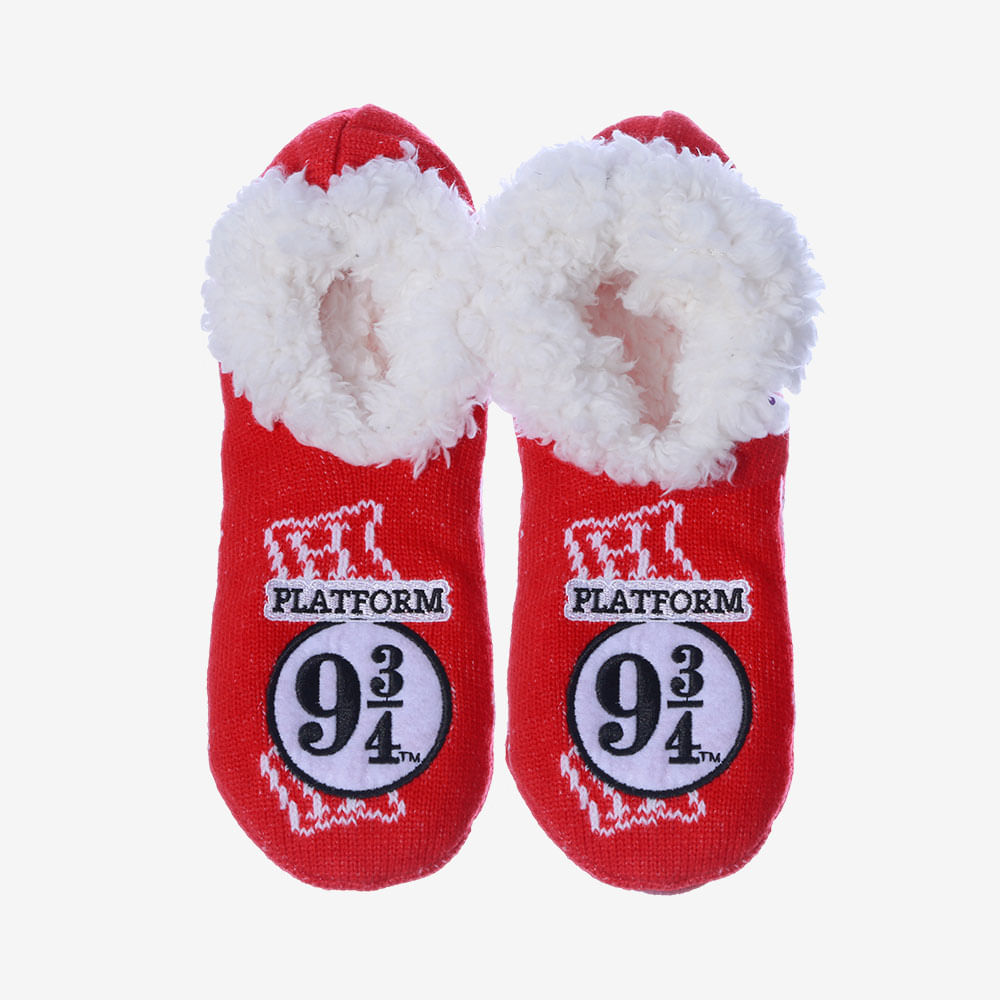 Meia Pantufofa Plataforma 9 ¾ - Harry Potter em Oferta na Shopee