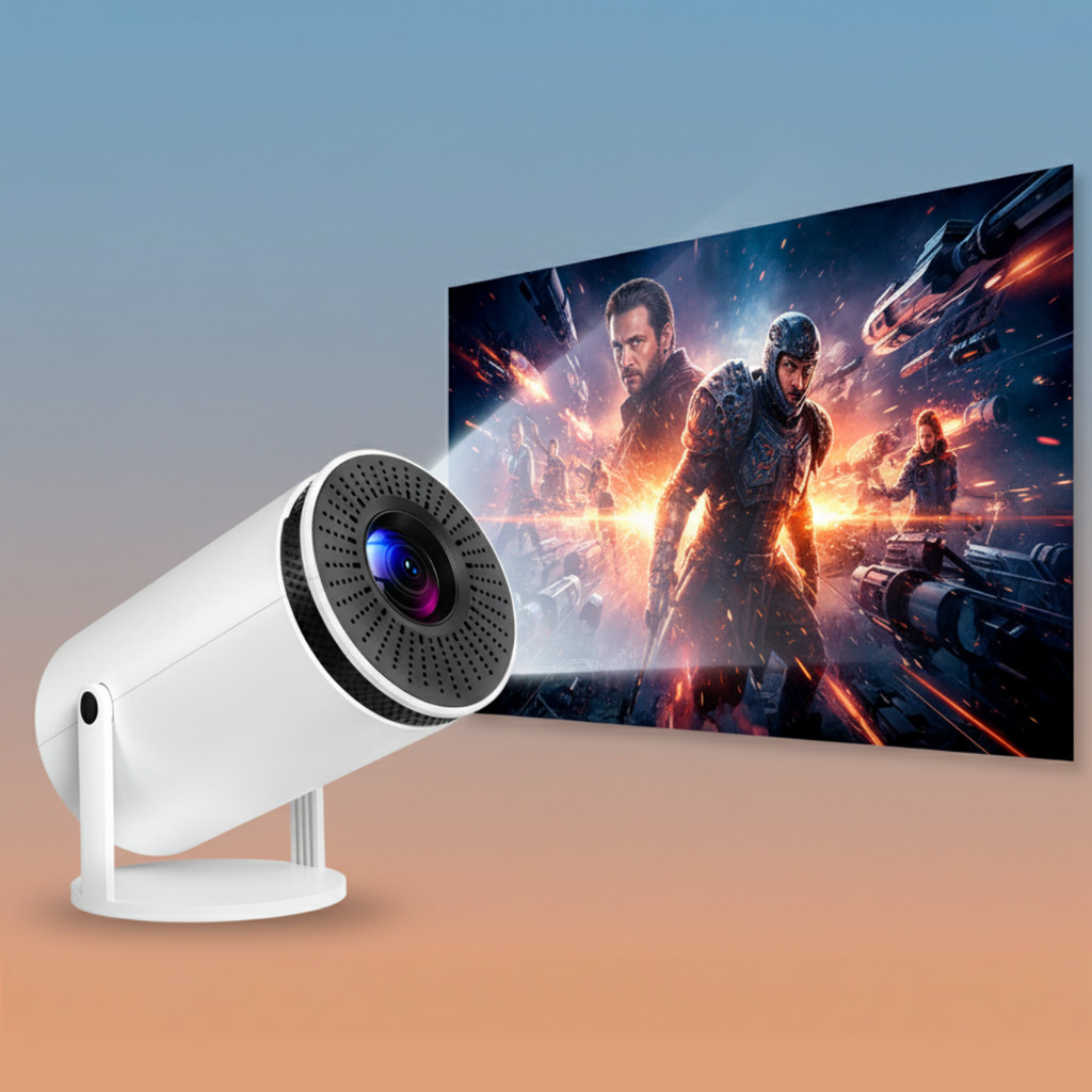 Projetor FHD 150” HY300 WiFi Bluetooth Espelha Celular TV Box PC Jogos Xbox PS Home Theater HD