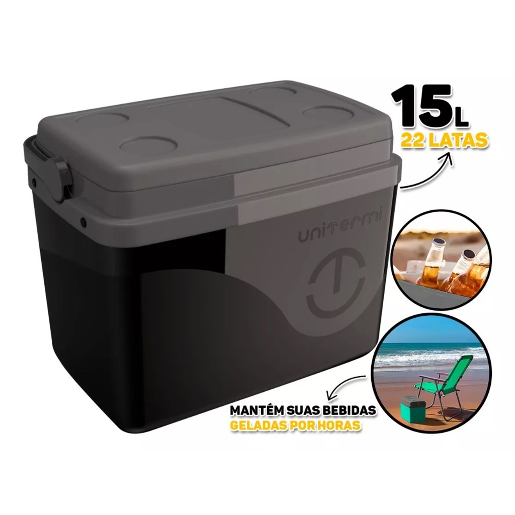 Kit Caixa Cooler 15l + Jarra 2,5l E Copo Térmico 650ml Unitermi — imagem 2 de 2