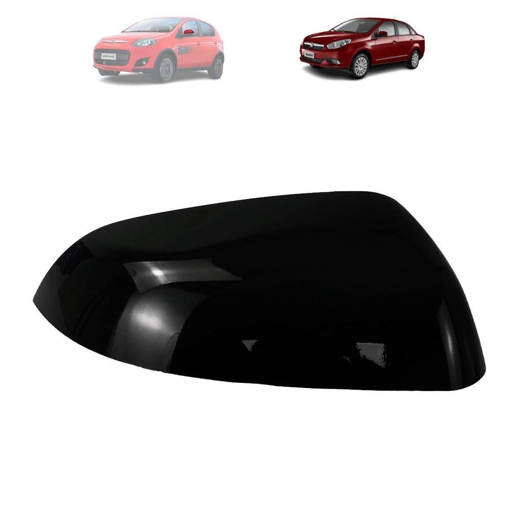 CAPA RETROVISOR FIAT PALIO 2012 A 2025 GRAND SIENA (PRETA) LADO ESQUERDO