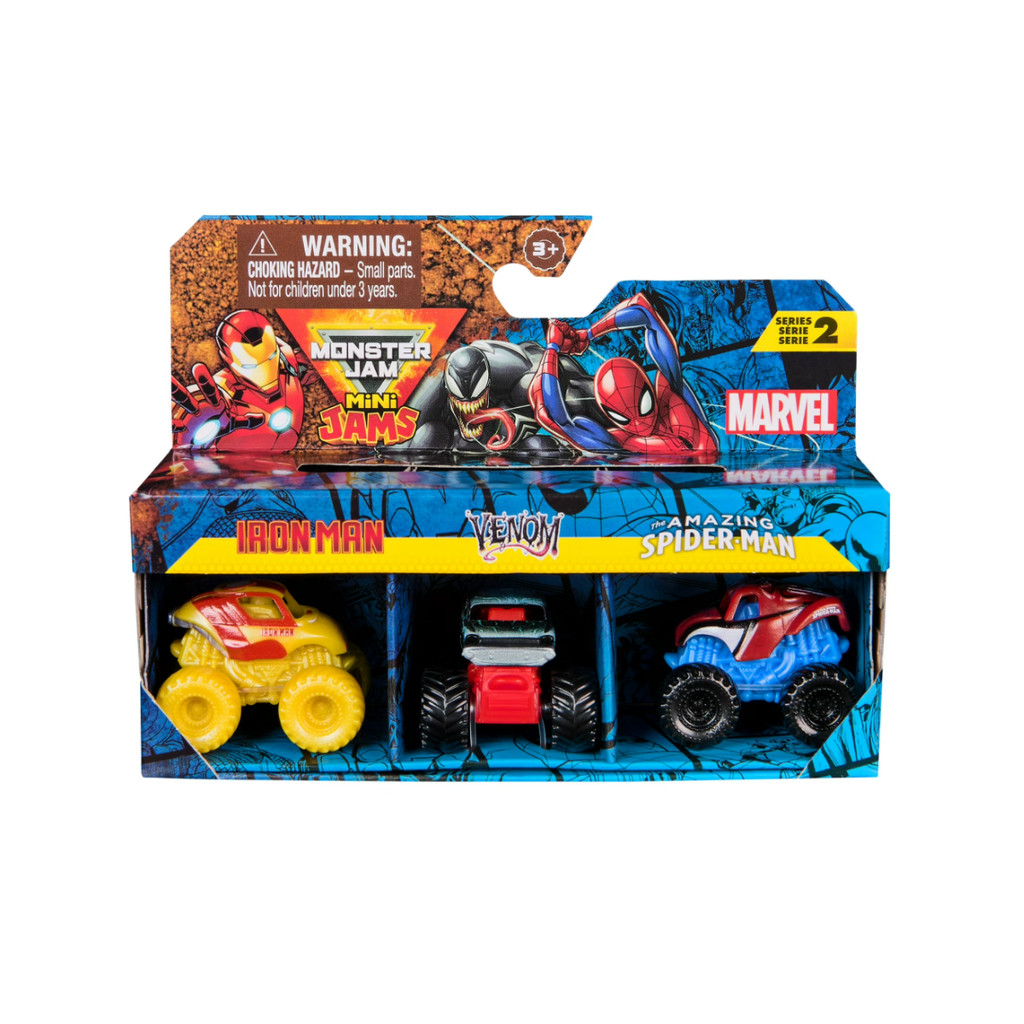 Marvel Monster Jam Mini: Iron Man, Venom e Spiderman 1:64 em Oferta na Shopee