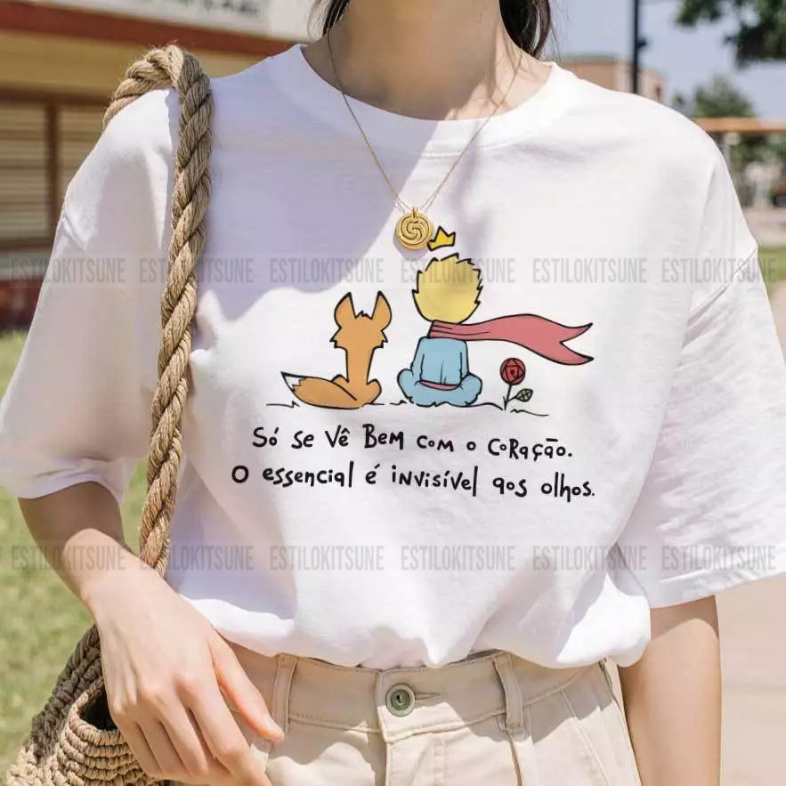 Camiseta Livro O PEQUENO PRÍNCIPE Blusa T-shirt Feminina Camiseta Masculina