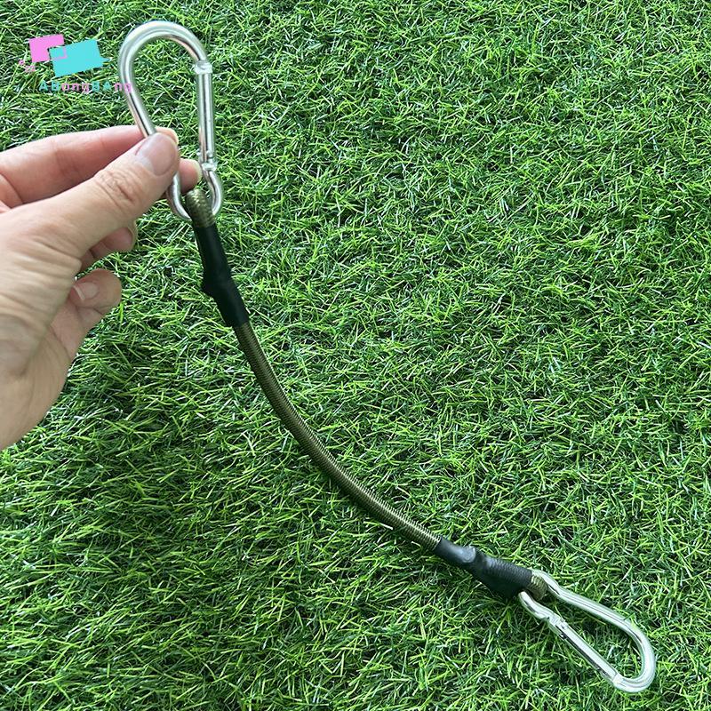 Abongbanghn 30/60/90/120cm Mosquetão Corda Elástica Acampamento Ao Ar Livre Alça De Bagagem Varal Estiramento Equipament