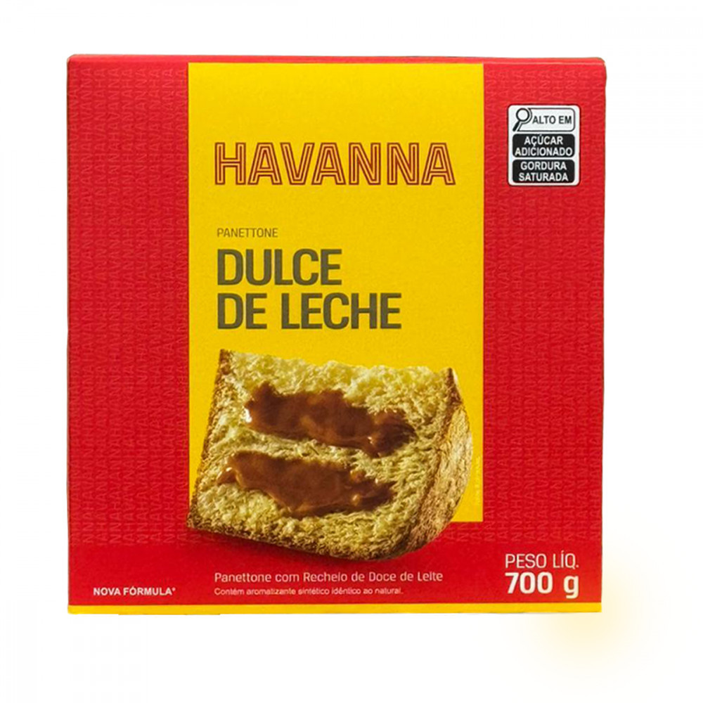 Panettone Havanna massa lisa com recheio de Doce de Leite 700g em Oferta na Shopee