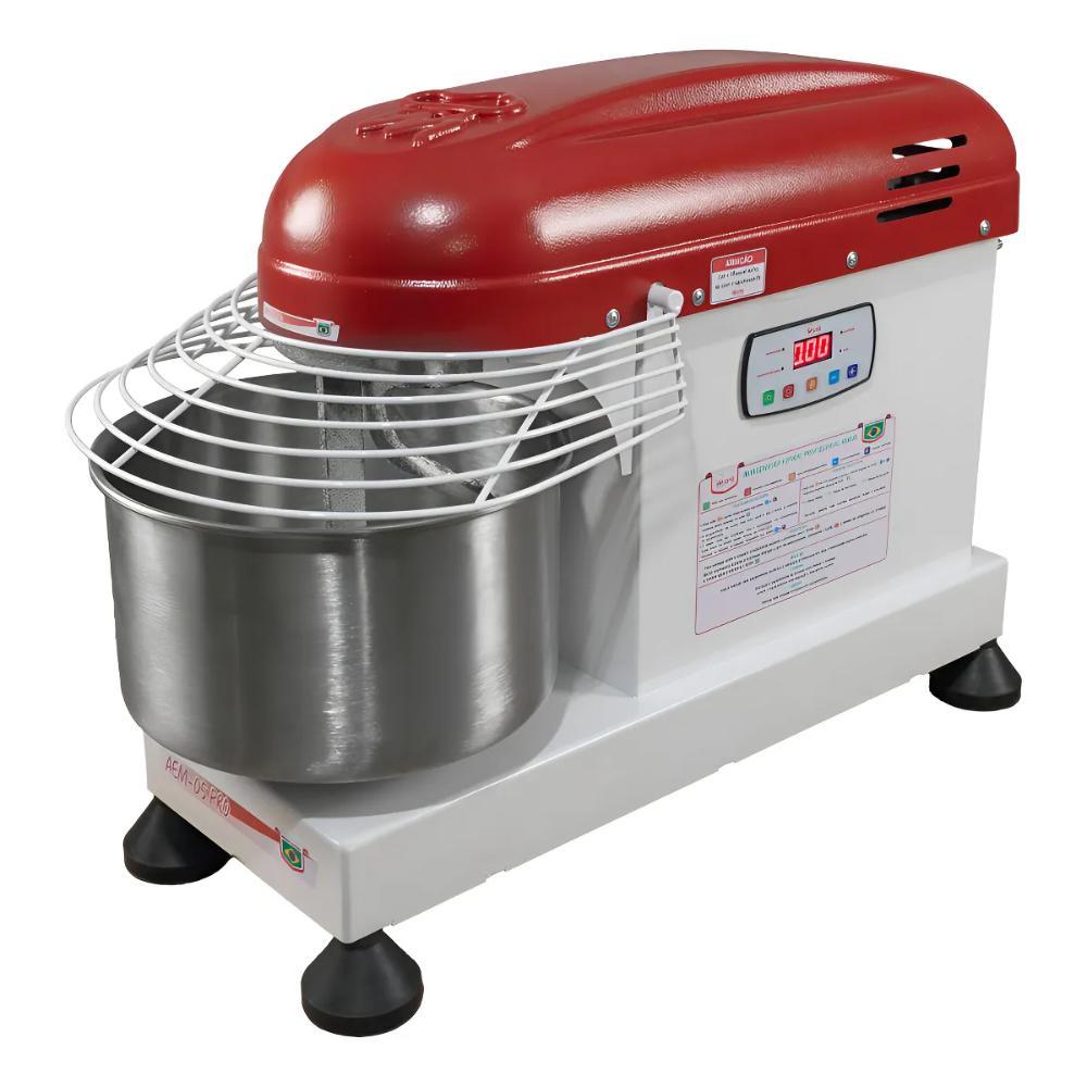 Amassadeira Espiral Maná 5 kg Profissional 4 Velocidades 1200w Vermelho/Branco Bivolt - AEM-5 em Oferta na Shopee