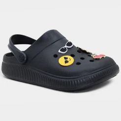 Babuche Moleca Bottons Feminino - Preto