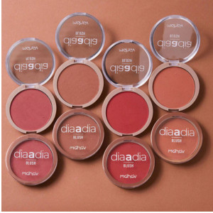 Blush Compacto - Dia a Dia - Toque Aveludado - Alta pigmentação - Mahav