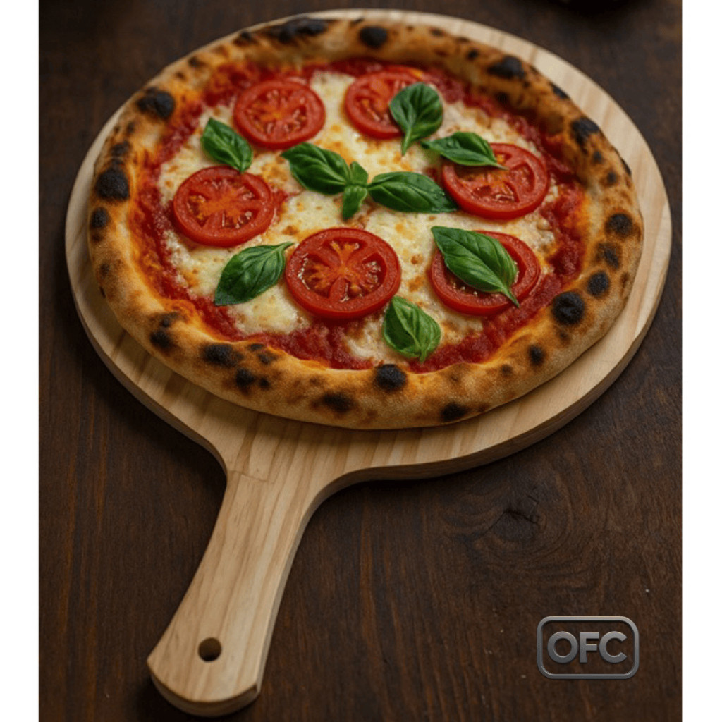 Kit 5 ou 10 Pas de Pizza para Forno Madeira Cortar Servir com Cabo Pizzaria 35 cm