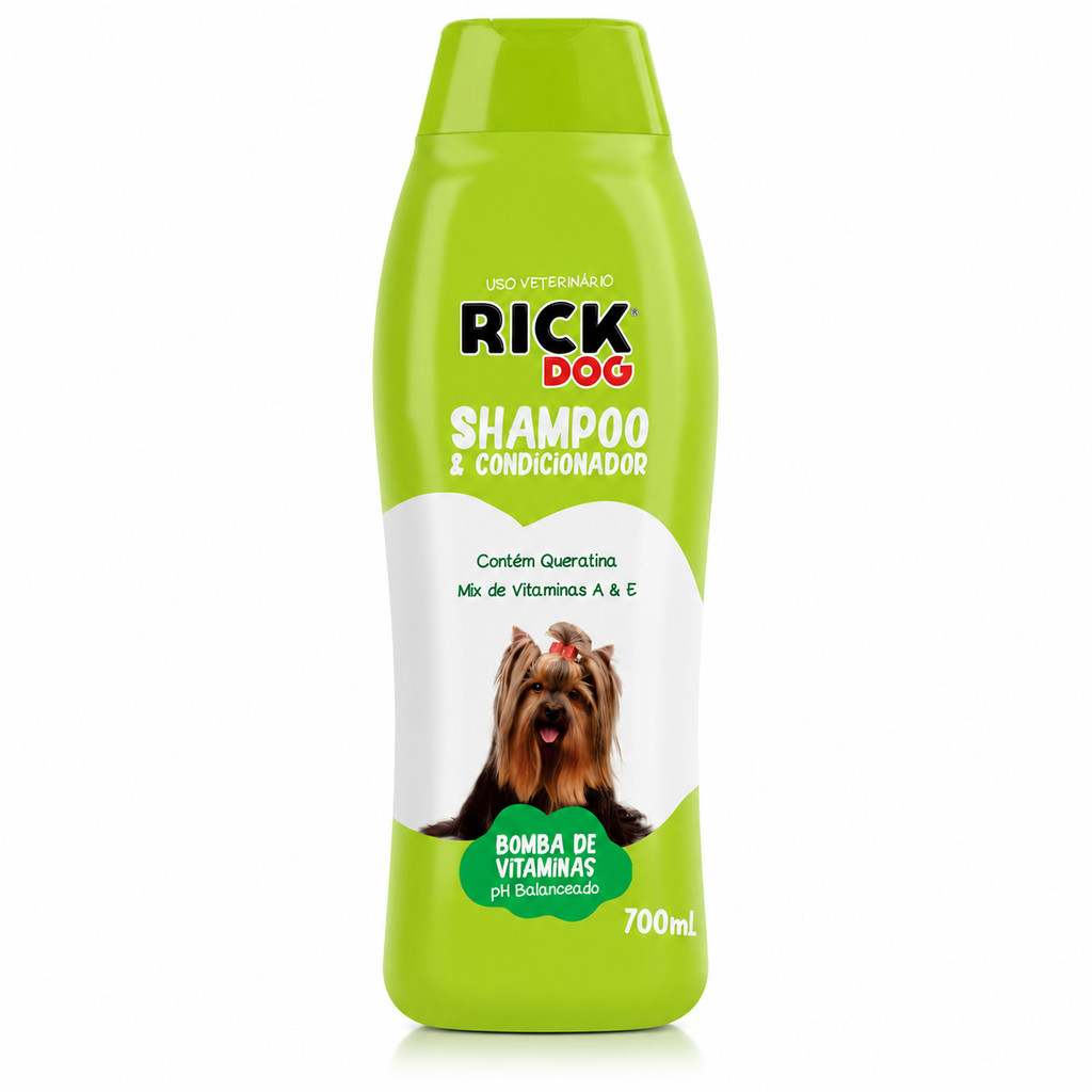 Shampoo Rick Dog Bomba Vitaminas Queratina Hidratação Pet