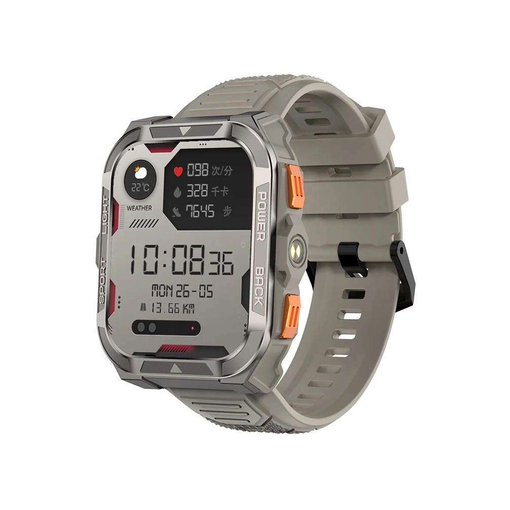 SmartWatch Blackview W80 Pro GPS, Tela 1,91, Lanterna LED, Bússola 2.0, Bateria de 900mAh Caqui