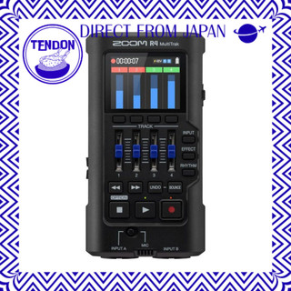 ZOOM R4 gravador multifaixas portátil com gravação em float 32 bits, 4 faixas — tamanho compacto tipo MTR, sem